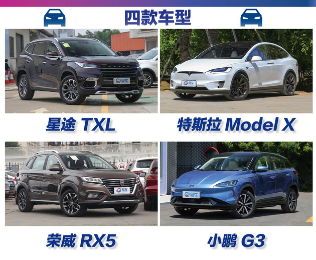 SUV，四款热门SUV多媒体系统对比,星途TXL中控系统，特斯拉Model X中控系统